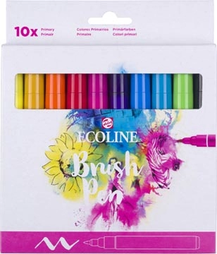 Een Talens Ecoline Brush pen, etui van 10 stuks, assorti koop je bij best4office