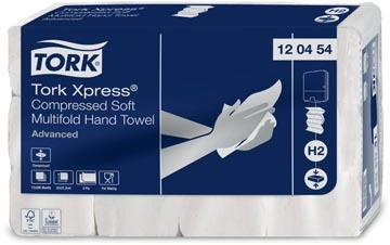 Een Tork Xpress® gecomprimeerde zachte handdoek, multifold M, Advanced, 2-laags, systeem H2, 12 x 200 vel koop je bij Muys Kantoor & Kado