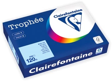 Een Clairefontaine Trophée Pastel, gekleurd papier, A4, 120 g, 250 vel, blauw koop je bij best4office