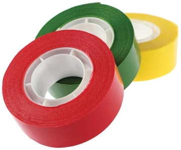 Een Apli plakband ft 19 mm x 33 m, rood koop je bij best4office