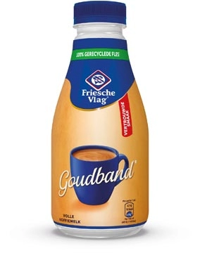 Een Friesche Vlag Goudband koffiemelk, fles van 300 ml koop je bij Muys Kantoor & Kado