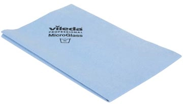 Een Vileda microvezeldoek MicroGlass, blauw, pak van 3 stuks koop je bij Muys Kantoor & Kado