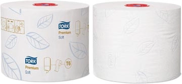 Een Tork Premium toiletpapier soft, mid-size, 2-laags, systeem T6, wit, pak van 27 rollen koop je bij Muys Kantoor & Kado