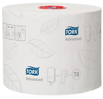 Een Tork toiletpapier Mid-Size, 2-laags, 100 meter, systeem T6, pak van 27 rollen koop je bij Muys Kantoor & Kado