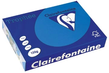 Een Clairefontaine Trophée Intens, gekleurd papier, A4, 120 g, 250 vel, turkoois koop je bij best4office