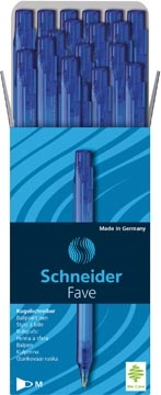 Een Schneider Balpen Fave, medium penpunt, blauw koop je bij Muys Kantoor & Kado