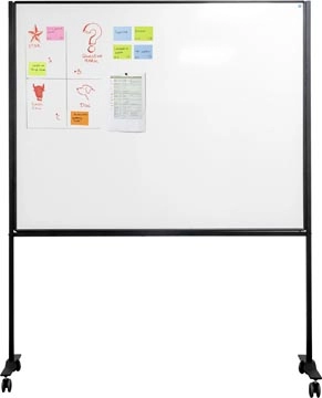 Een Smit Visual whiteboard, emaille, magnetisch, verrijdbaar, 120 x 150 cm koop je bij best4office