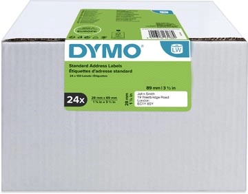 Een Dymo Value Pack: etiketten LabelWriter ft 89 x 28 mm, wit, doos van 24 x 130 etiketten koop je bij best4office