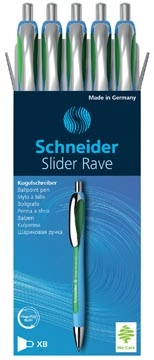 Een Schneider balpen Slider Rave XB, groen koop je bij Muys Kantoor & Kado