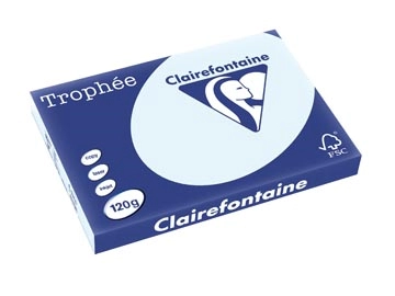 Een Clairefontaine Trophée Pastel, gekleurd papier, A3, 120 g, 250 vel, azuurblauw koop je bij best4office