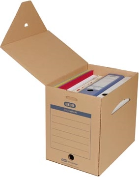 Een Elba Maxi Tric System archiefdoos, formaat 23,6 x 33,3 x 30,8 cm, beige/vanille koop je bij best4office