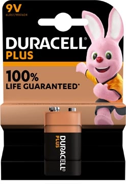 Een Duracell batterij Plus 100% 9V koop je bij Muys Kantoor & Kado