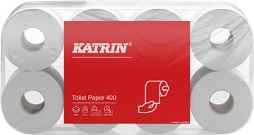 Een Katrin toiletpapier, 2-laags, 400 vel per rol, pak van 8 rollen koop je bij Muys Kantoor & Kado