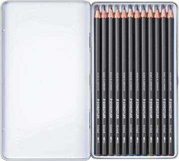 Een Staedtler aquarel potlood, metalen doos met 12 kleuren koop je bij best4office