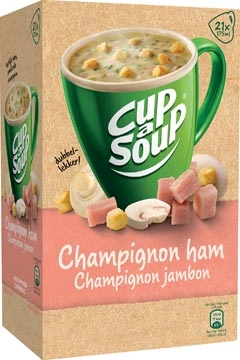 Een Cup-a-Soup champignon ham, pak van 21 zakjes koop je bij Muys Kantoor & Kado