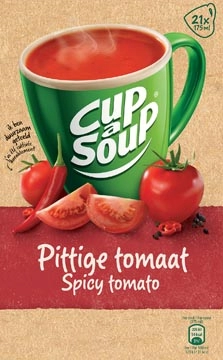 Een Cup-a-Soup spicy tomato, pak van 21 zakjes koop je bij Muys Kantoor & Kado