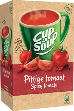 Een Cup-a-Soup spicy tomato, pak van 21 zakjes koop je bij Muys Kantoor & Kado