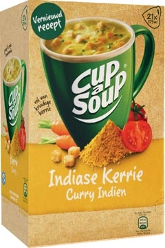 Een Cup-a-Soup Indiase kerrie, pak van 21 zakjes koop je bij Muys Kantoor & Kado