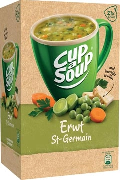 Een Cup-a-Soup erwten (St. Germain), pak van 21 zakjes koop je bij Muys Kantoor & Kado