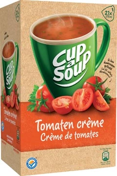 Een Cup-a-Soup tomaten crème, pak van 21 zakjes koop je bij Muys Kantoor & Kado