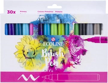 Een Talens Ecoline Brush pen, etui van 30 stuks, set Primaire koop je bij best4office