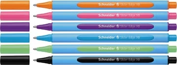 Een Schneider Balpen Slider Edge XB, etui van 6 stuks in geassorteerde kleuren koop je bij Muys Kantoor & Kado