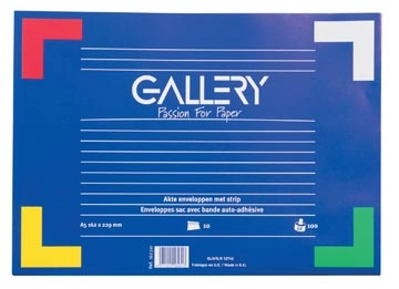 Een Gallery Ft 162 x 229 mm met strip, pak van 10 stuks koop je bij best4office