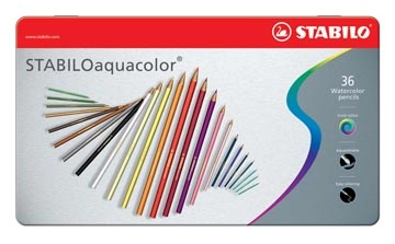 Een STABILOaquacolor kleurpotlood, metalen doos van 36 stuks in geassorteerde kleuren koop je bij best4office