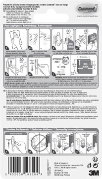 Een Command kleef- en navulstrip, large, wit, blister van 8 stuks koop je bij Muys Kantoor & Kado