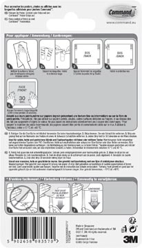 Een Command posterstrip, small, draagvermogen 225 gram, wit, blister van 12 stuks koop je bij Muys Kantoor & Kado