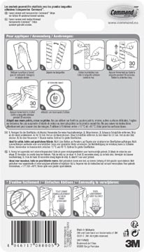 Een Command decohaak, medium, draagvermogen 900 gram, transparant, blister van 2 stuks koop je bij best4office