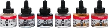 Een Amsterdam acryl inkt Lettering, set met 6 flacons van 30 ml, assorti koop je bij best4office