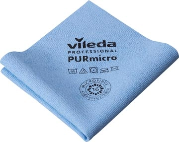 Een Vileda microvezeldoek Purmicro Active, pak van 5 stuks, blauw koop je bij best4office