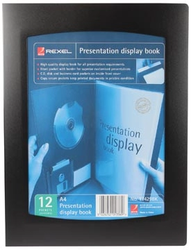 Een Rexel showalbum Professional Display Book voor ft A4, 12 tassen koop je bij Muys Kantoor & Kado