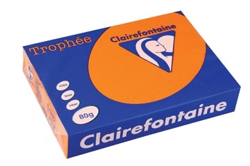 Een Clairefontaine Trophée Intens, gekleurd papier, A4, 80 g, 500 vel, feloranje koop je bij best4office