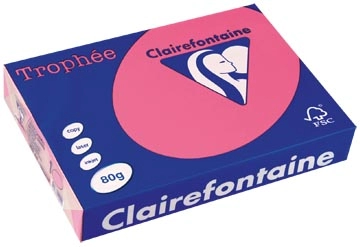 Een Clairefontaine Trophée Intens, gekleurd papier, A4, 80 g, 500 vel, fuchsia koop je bij Muys Kantoor & Kado