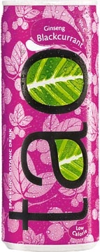 Een Tao Botanic Blackcurrant, blik van 25 cl, pak van 24 stuks koop je bij Muys Kantoor & Kado