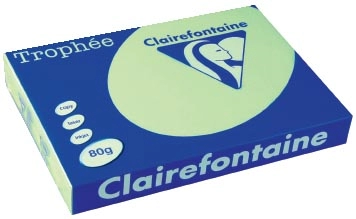 Een Clairefontaine Trophée Pastel, gekleurd papier, A3, 80 g, 500 vel, groen koop je bij best4office