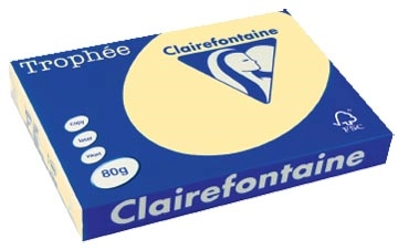 Een Clairefontaine Trophée Pastel, gekleurd papier, A3, 80 g, 500 vel, kanariegeel koop je bij best4office