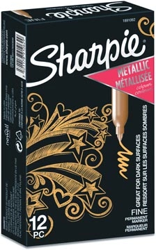 Een Sharpie permanente marker metallic, fijne punt, goud koop je bij Muys Kantoor & Kado