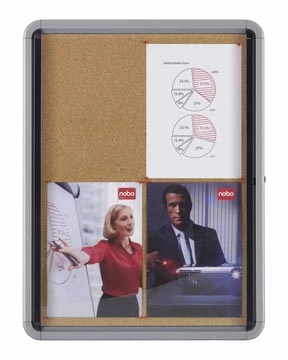 Een Nobo binnenvitrine met draaideur, kurk, ft 4 x A4 koop je bij best4office