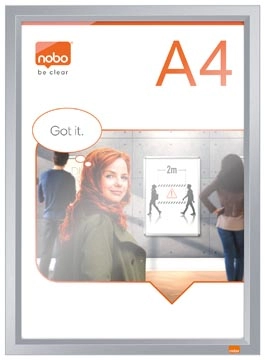 Een Nobo Impression clicklijst, ft A4, met geanodiseerd frame koop je bij best4office