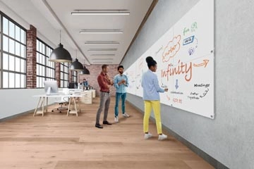 Een Nobo Infinity randloos whiteboard, staal, magnetisch, 90 x 120 cm koop je bij Muys Kantoor & Kado