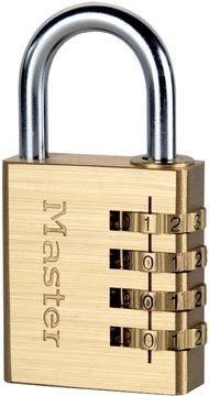 Een De Raat Master Lock hangslot met combinatieslot, model 604EURD koop je bij Muys Kantoor & Kado