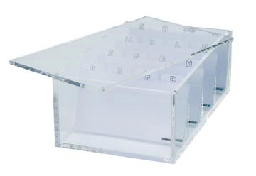 Een MAUL visitekaartbox acryl met deksel incl. index 11.4x19x7.2cm koop je bij best4office