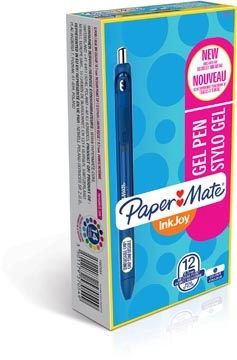 Een Paper Mate roller InkJoy Gel medium, blauw (pure blue joy) koop je bij Muys Kantoor & Kado