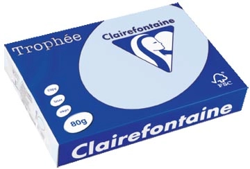 Een Clairefontaine Trophée gekleurd papier, A4, 80 g, 500 vel, azuurblauw koop je bij best4office