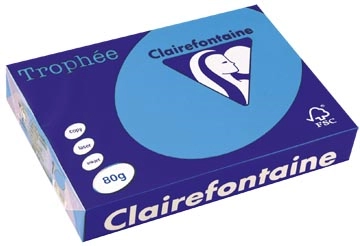 Een Clairefontaine Trophée Intens, gekleurd papier, A4, 80 g, 500 vel, koningsblauw koop je bij best4office