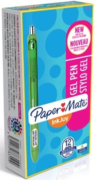 Een Paper Mate roller InkJoy Gel medium, limoengroen (lime light) koop je bij Muys Kantoor & Kado