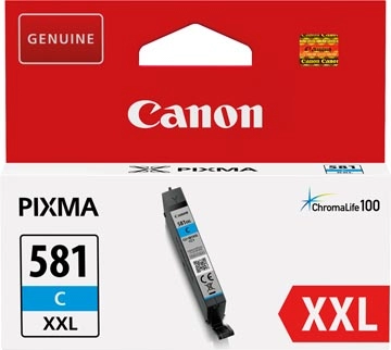 Een Canon inktcartridge CLI-581C XXL, 282 foto's, OEM 1995C001, cyaan koop je bij Muys Kantoor & Kado